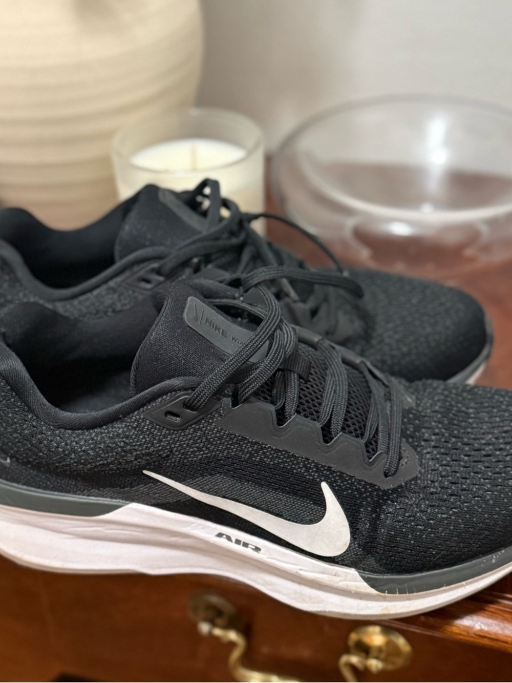 Nike Black and White Air Running Sneakers